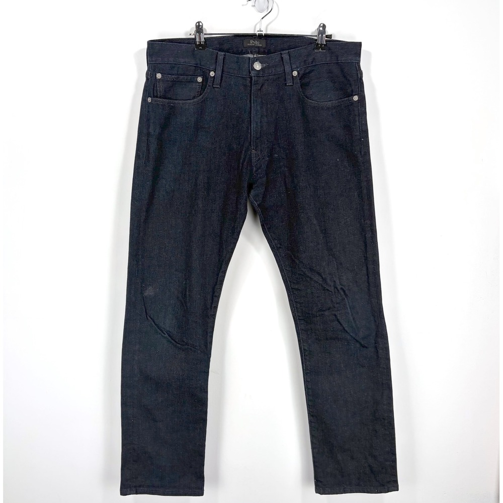 Polo Ralph Lauren Jeans Mens 33x30 Dark Blue Indigo Slim Fit Denim Straight